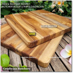 Cutting board butcher block STRIPES SQUARE 24x24x2cm +/-800g talenan kayu jati Jepara